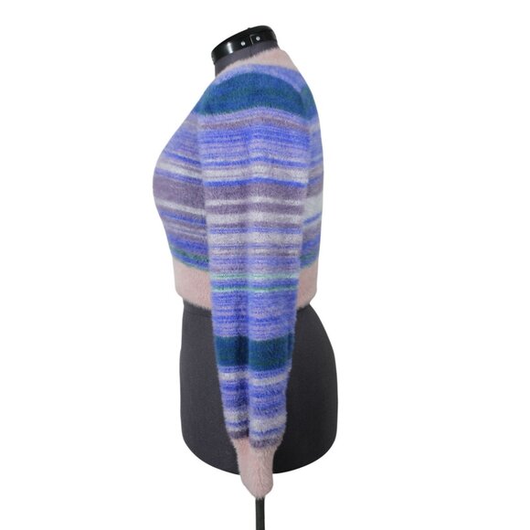 Aritzia Sunday Best women's kitten v-neck fuzzy‎ knit crop sweater M - Picture 2 of 11